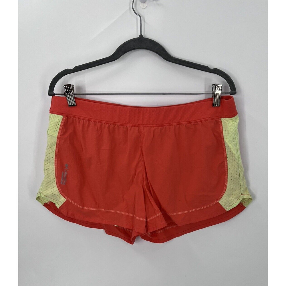 NWOT Columbia Omni-Wick Shorts Outdoor Running Active Neon Women's Size Large
